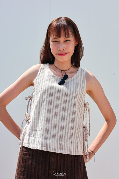 Side-Tie Sleeveless Blouse