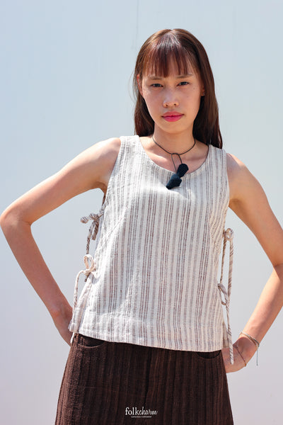 Side-Tie Sleeveless Blouse