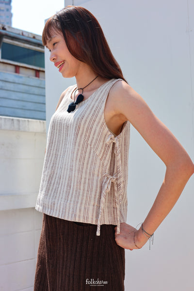 Side-Tie Sleeveless Blouse