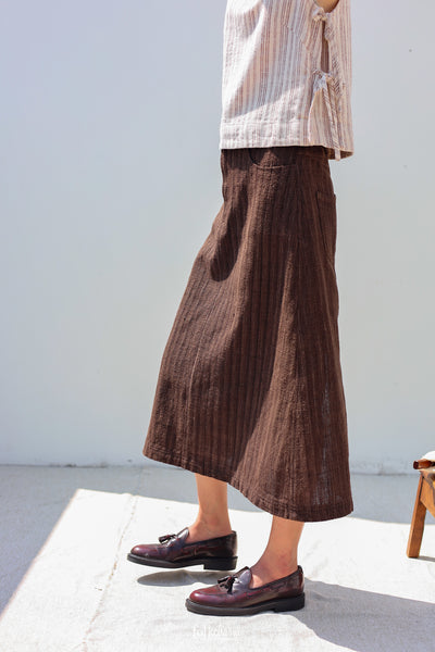 A-Line Skirt in Deep Ebony