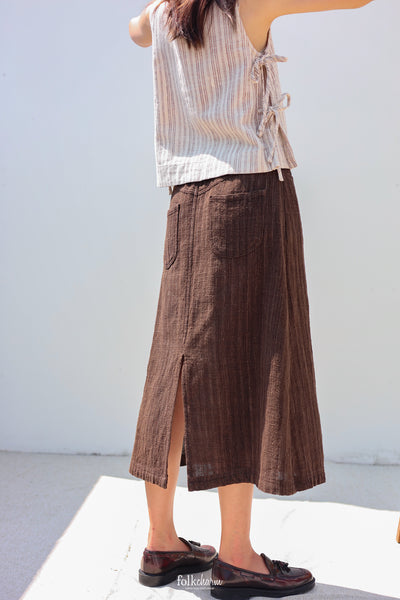 A-Line Skirt in Deep Ebony