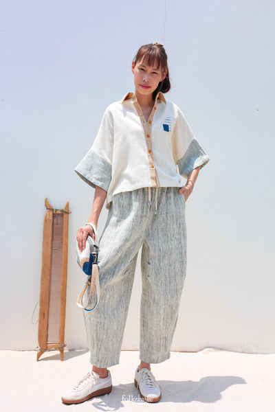 Kimono Shortsleeved Blouse in Applique