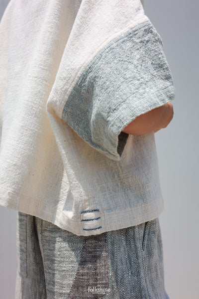 Kimono Shortsleeved Blouse in Applique