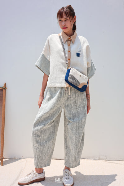 Kimono Shortsleeved Blouse in Applique