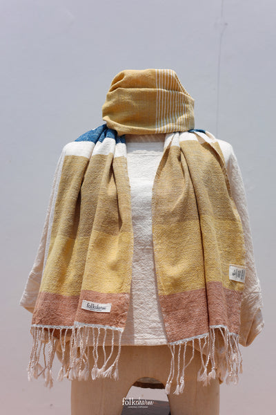 Aunty Plian's Light Scarf Yellow/Taupe