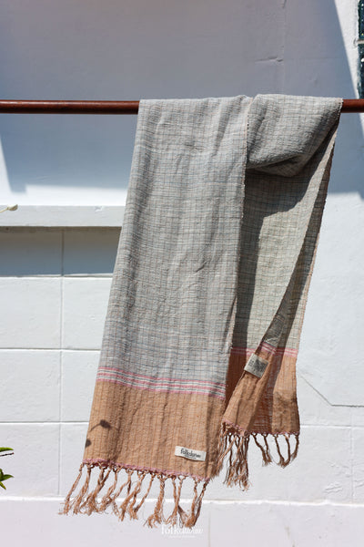 Aunty Plian's Turtle Shell Scarf Blue/Brown