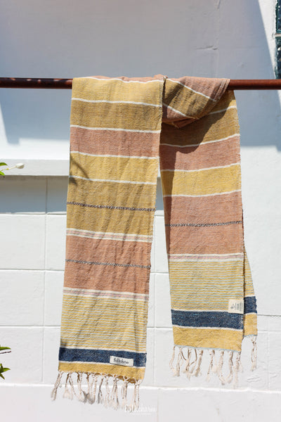 Aunty Plian's Light Scarf Taupe/Yellow