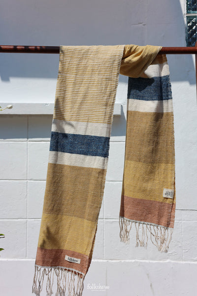 Aunty Plian's Light Scarf Yellow/Taupe