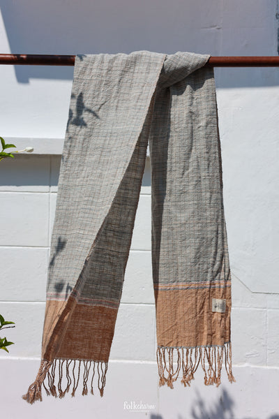 Aunty Plian's Turtle Shell Scarf Blue/Brown