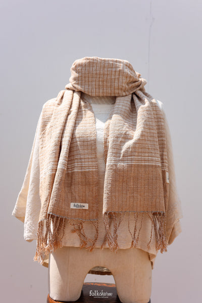 Aunty Plian's Turtle Shell Scarf Brown/White