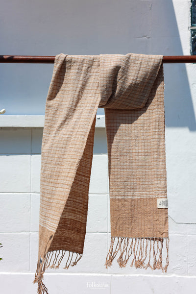 Aunty Plian's Turtle Shell Scarf Brown/White