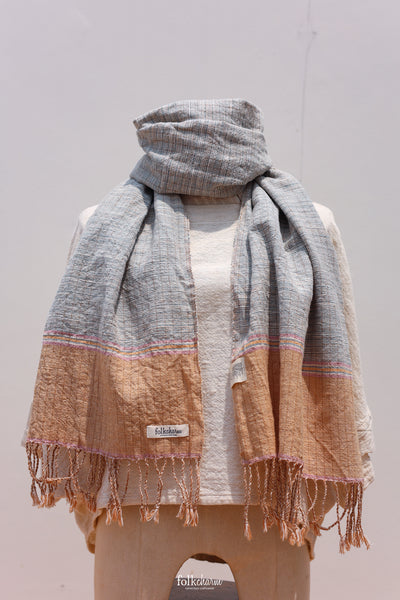 Aunty Plian's Turtle Shell Scarf Blue/Brown