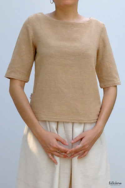 Light Blouse -  Brown M