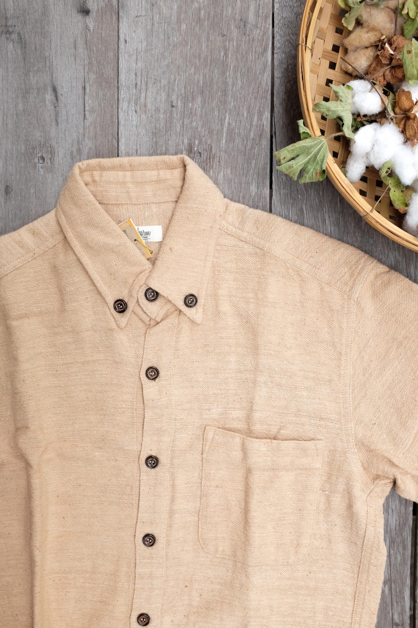 Oxford Collar Short Sleeve Shirt-S