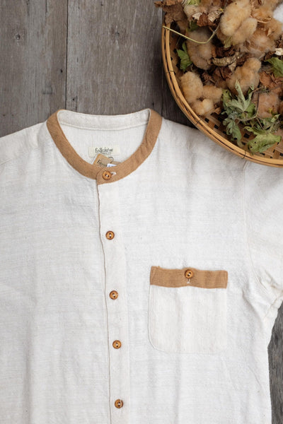 Mandarin Collar Short Sleeve Shirt (Pre-order)